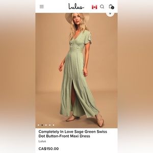 Sage green lulus dress